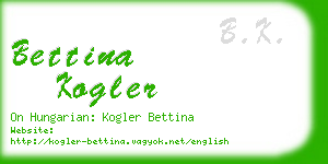 bettina kogler business card